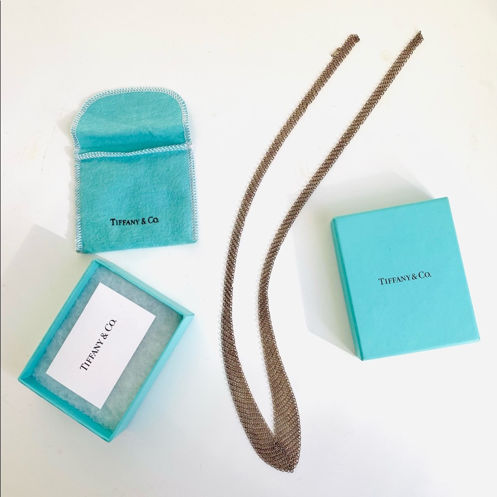 Tiffany Sterling Silver Elsa Peretti Mesh Necklace